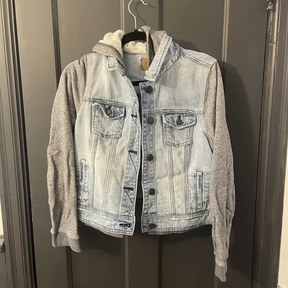American Eagle Outfitters Vintage Women’s Denim Sweatshirt Jacket Y2K Size L